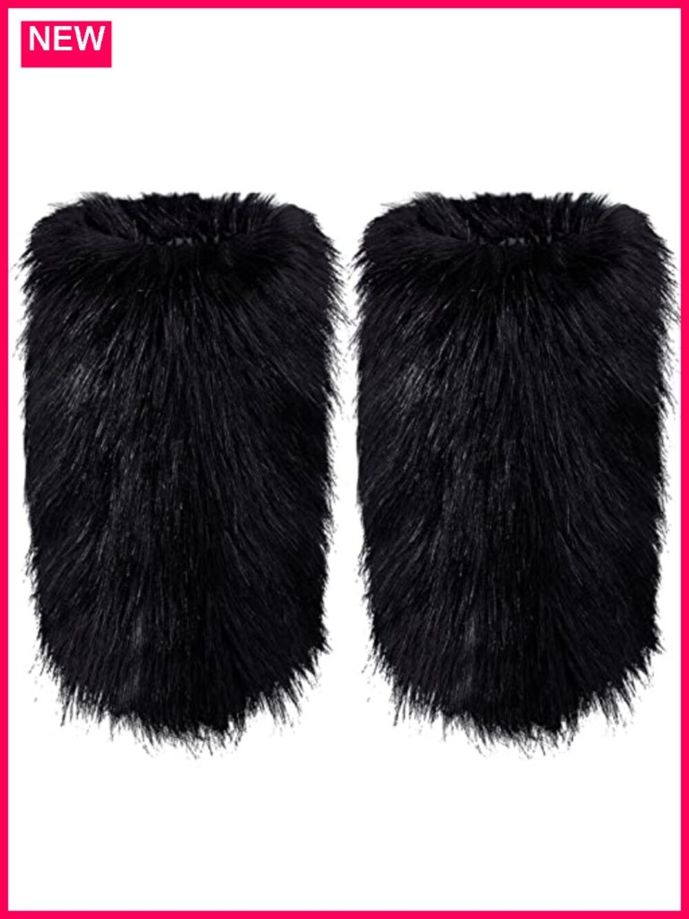 Kids Furry Boot Covers Faux Fur Leg Warmers Halloween Costume Accessory